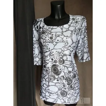 Dámské šaty Společenská halenka GÁJINA, Barva Bílá, Velikost XL 44, Materiál 64%Viskoza 31%Pe5%Pu