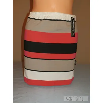 Dámská sukně Minisukně elastická 40,42,44, Barva Červenočerná, Velikost M40 , Materiál 96% Viskoza 4% Lycra