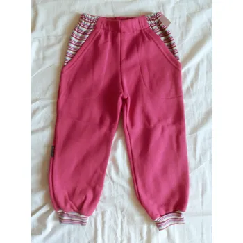 Tepláky s nápletem 86,92,98,104,110,116, velikost 86, Barva růžová tmavší, Složení materiálu 100% Bavlna