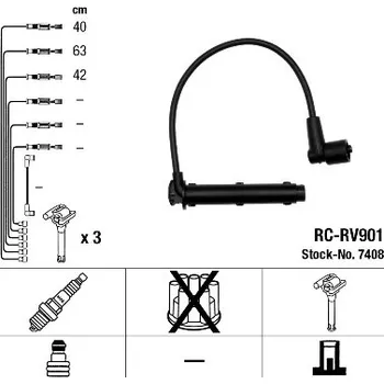 Zapalovací kabel Sada kabelů pro zapalování NGK 7408