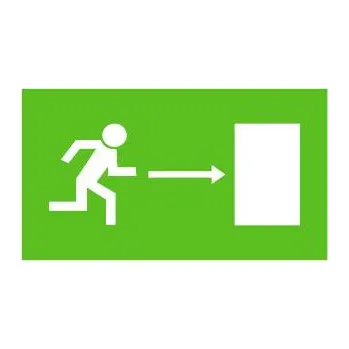 Značení Únikový východ vpravo