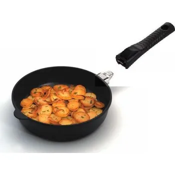 Pánev EXCELENT plasma titanová pánev Harecker 28 cm 7 hluboká + víko od.ručka INDUKCE (indukce + víko, odnímatelná ručka)