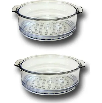 Parní hrnec Skleněný napařovací nástavec ø 24 cm x 9 cm 2 Ks