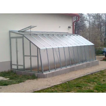 Skleník Skleník ke stěně Ekogarden M 33 ze skla - 2,5 m