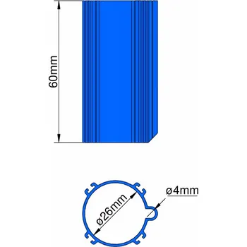 RC model ostatní Klima Základna 26mm 4-stabilizátory (modrá)