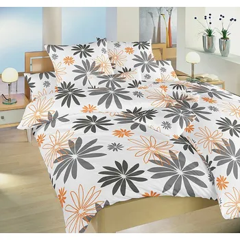 Povlečení Povlečení Gerbera oranžová Krep 70 x 90 cm