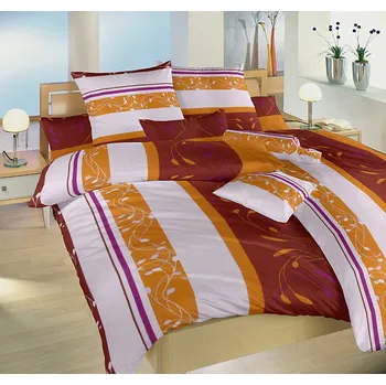 Povlečení Povlečení Slezsko cihlové Krep 1ks 200x240 cm plus 2ks 70x90 cm