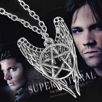 Řetízek Náhrdelník a přívěšek Supernatural - pentagram