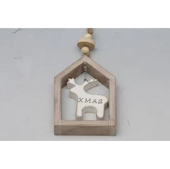 Vánoční dekorace Závěs v rámečku hnědý