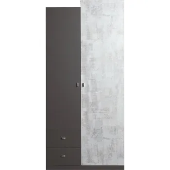 Šatní skříň Skříň TA3 TABLO I grafit / enigma, 90 x 195 x 50 cm