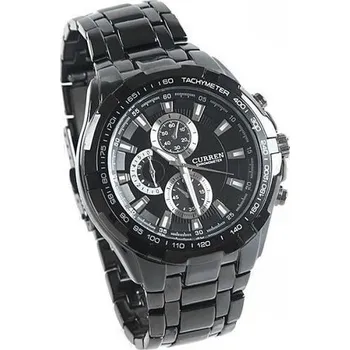 Hodinky HODINKY CURREN 8023 - Luxusní módní pánské náramkové hodinky černé. (Luxusní velké pánské hodinky z kvalitní oceli a skla zn. Curren. Design je velmi propracovaný, o přesný čas se stará strojek Quartz. Pevné zapínání s pojistkou zajistí Vašim hodnkám bezp