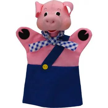 maňásek Maňásek na ruku - Prasátko - modré kalhoty (26 cm)
