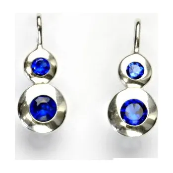 Náušnice Stříbrné náušnice, zirkon spinel, náušnice se synt. spinelem, NK 1121