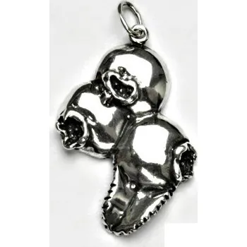 Přívěsek Stříbrný přívěsek s patinou, borůvky, přívěsek ze stříbra, stříbro, P 297