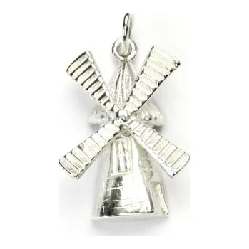 Přívěsek Stříbrný přívěsek, větrný mlýn, přívěšek ze stříbra, stříbro, P 360