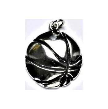 Šperk Stříbrný přívěsek, míč s patinou, přívěšek ze stříbra, stříbro, P 296