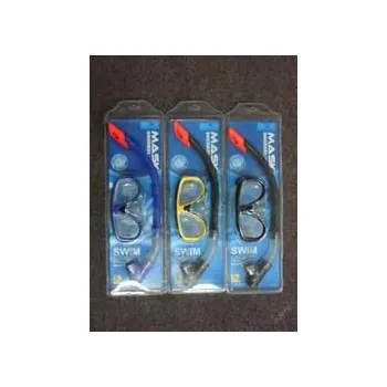 Potápěčské vybavení PRC POTÁPĚČSKÝ SET -MASKA (BRÝLE)+ ŠNORCHL S VENTILEM Žlutá