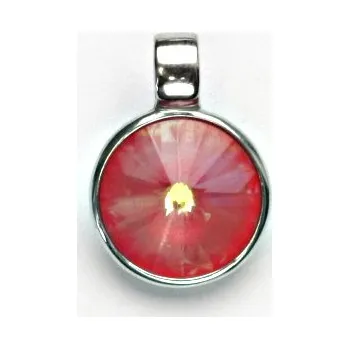 Přívěsek Stříbrný přívěsek, Swarovski AC neon pink, P 1372