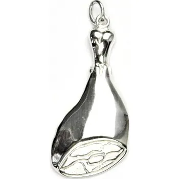 Přívěsek Stříbrný přívěsek, řeznická šunka od kosti, P 351