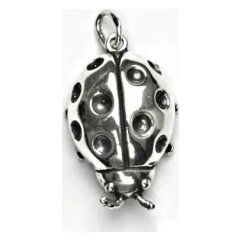 Přívěsek Stříbrný přívěsek s patinou, beruška, přívěsek ze stříbra, stříbro, P 386