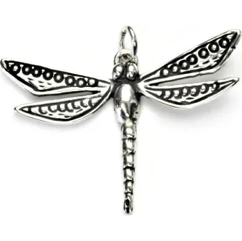 Přívěsek Stříbrný přívěsek s patinou, vážka malá, přívěšek ze stříbra, P 372
