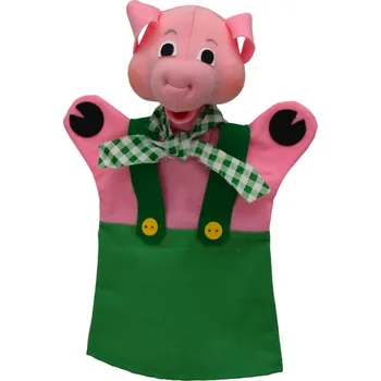 maňásek Maňásek na ruku - Prasátko - zelené kalhoty (26 cm)