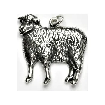 Přívěsek Stříbrný přívěsek s patinou, ovečka, přívěšek ze stříbra, stříbro, P 374