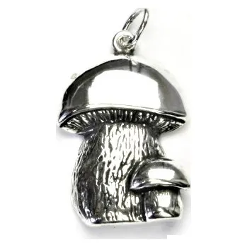 Přívěsek Stříbrný přívěsek s patinou, hříbky, přívěšek ze stříbra, hříbek, P 344