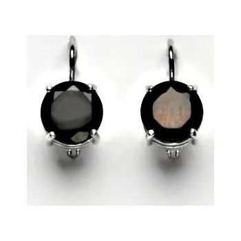 Náušnice Stříbrné náušnice, přírodní granát, náušnice ze stříbra, NK 1357