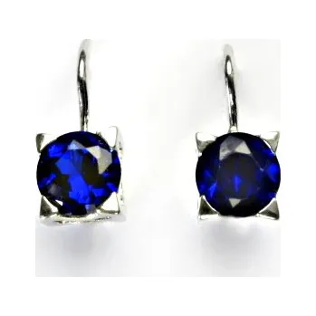 Náušnice Stříbrné náušnice, zirkon spinel, náušnice se zirkony, NK 1269