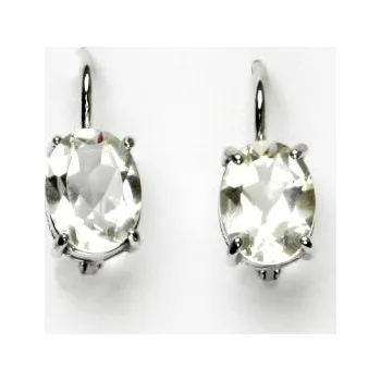 Náušnice Stříbrné náušnice, přírodní křišťál, NK 1244