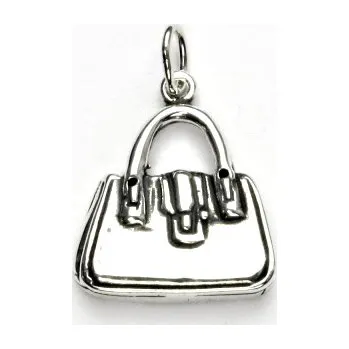 Přívěsek Stříbrný přívěsek s patinou, kabelka, přívěšek ze stříbra, stříbro, P 359