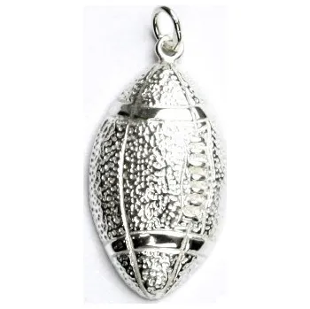 Šperk Stříbrný přívěsek, míč na rugby, přívěšek ze stříbra, stříbro, P 384