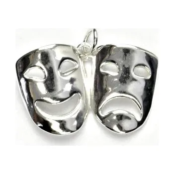 Přívěsek Stříbrý přívěsek, masky, přívěšek ze stříbra, stříbro, P 251
