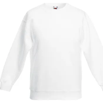 Chlapecká mikina Fruit of the Loom Dětská mikina Fruit of the Loom Set-In Bílá 164 (14-15)