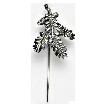 Přívěsek Stříbrný špendlík s patinou, smrková větvička, stříbro, doplněk, Š 610