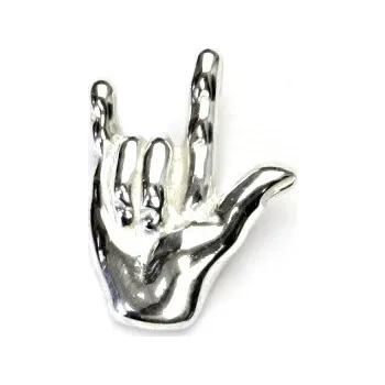 Přívěsek Stříbrný přívěsek, ruka s gestem, přívěšek ze stříbra, stříbro, P 365