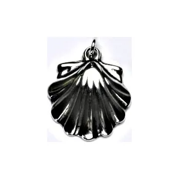 Přívěsek Stříbrný přívěsek, mušle, přívěšek, stříbro, stříbrná mušle s patinou, P 279