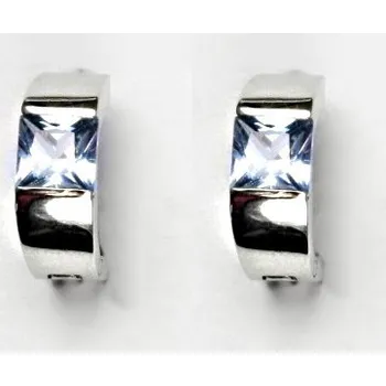 Náušnice Stříbrné naušnice, zirkon akvamarin, sv. modrý, náušnice ze stříbra, VE 106