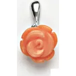 Stříbrný přívěsek, přírodní korál, přívěsek ze stříbra P 1298/22