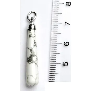 Přívěsek Stříbrný přívěsek, přírodní magnezit, přívěsek s magnezitem, P 41