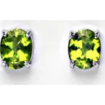 Stříbrné náušnice, přírodní olivín, náušnice ze stříbra, NŠ 1244