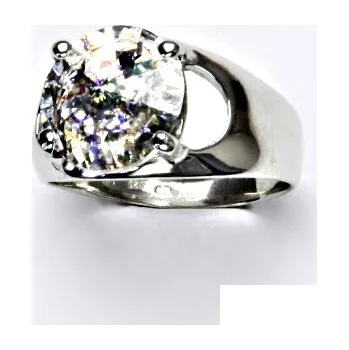 Prsten Stříbrný prsten s krystalem Swarovski (barva White Patina) T 1188