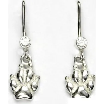 Náušnice Stříbrné náušnice, psí tlapky, čirý zirkon, náušnice ze stříbra, NK 28/1333