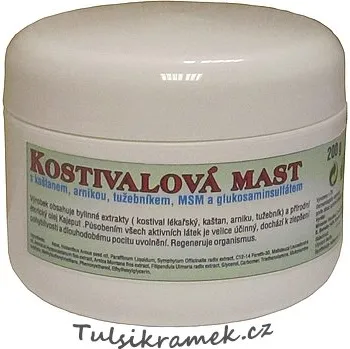 InCor Medica KOSTIVALOVÁ MAST S KAŠTANEM, ARNIKOU, TUŽEBNÍKEM, MSM A GLUKOSAMINSULFÁTEM 220g