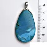 Stříbrný přívěsek, přírodní tyrkys, přívěsek s přírodním tyrkysem, 10,63 g
