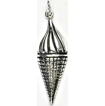 Přívěsek Stříbrný přívěsek s patinou, zmrzlina, přívěšek ze stříbra, stříbro, P 363