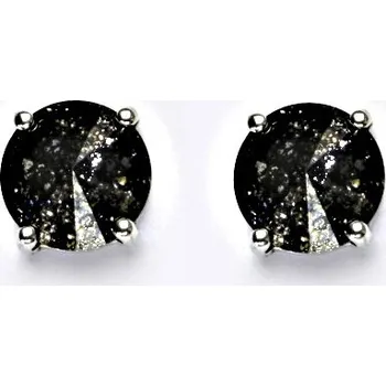Náušnice Stříbrné náušnice s krystalem Swarovski Black patina, NŠ 1188