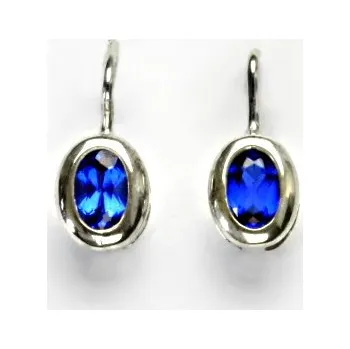 Náušnice Stříbrné náušnice, zirkon spinel, náušnice se zirkony, NK 1053