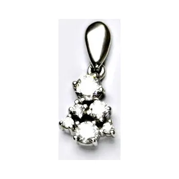 Přívěsek Stříbrný přívěsek s čirými zirkony, stříbro, čirý zirkon, VP 14